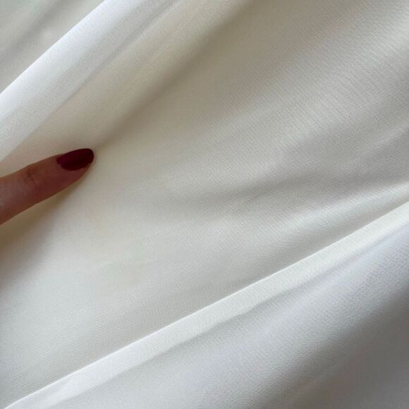 Calvin Klein Silk Strapless Maxi Dress Size 8 Bridal Wedding Gown Formal White - Picture 14 of 14